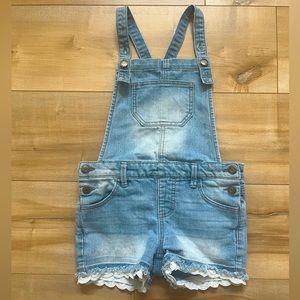 Girls Jean overall shorts